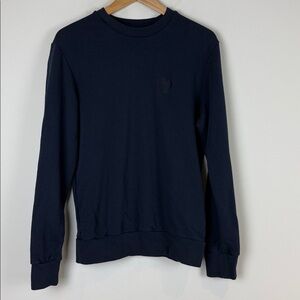 Inimigo Navy Blue Heart Crewneck Sweatshirt Size Small
